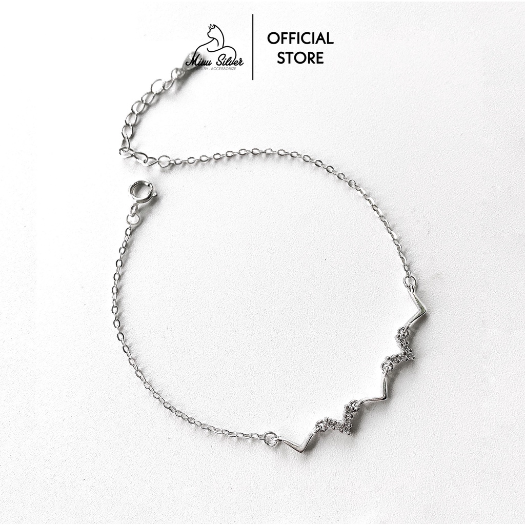 Vòng tay bạc Miuu Silver, lắc tay nữ Zigzac Bracelet