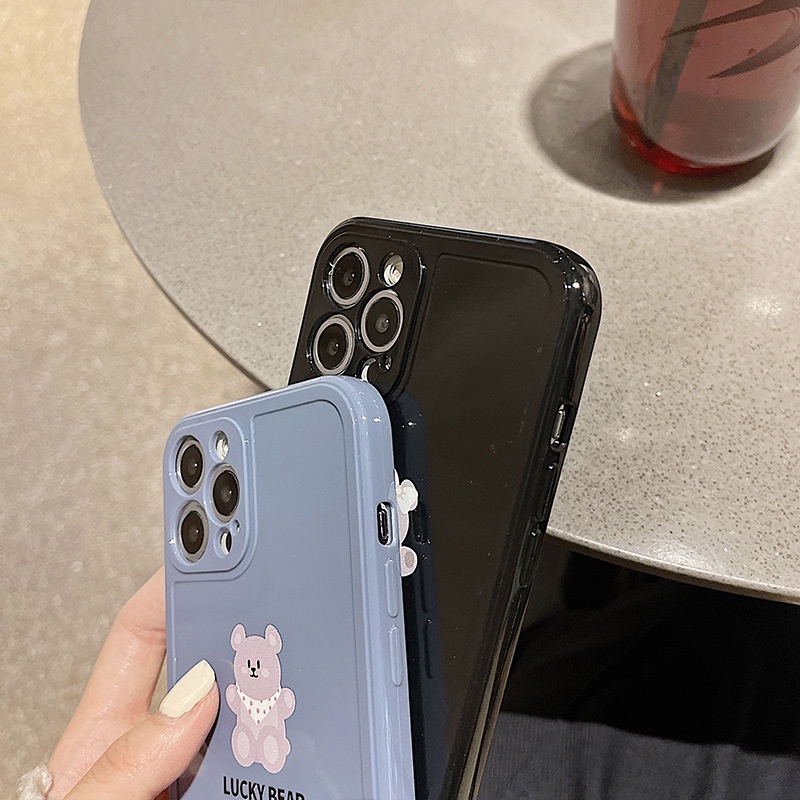 Ốp lưng iphone Ốp điện thoại TPU silicon chống sốc viền thẳng in họa tiết cho iPhone 11 pro max 14pro pro max 7plus 14pro mini Dinuo case