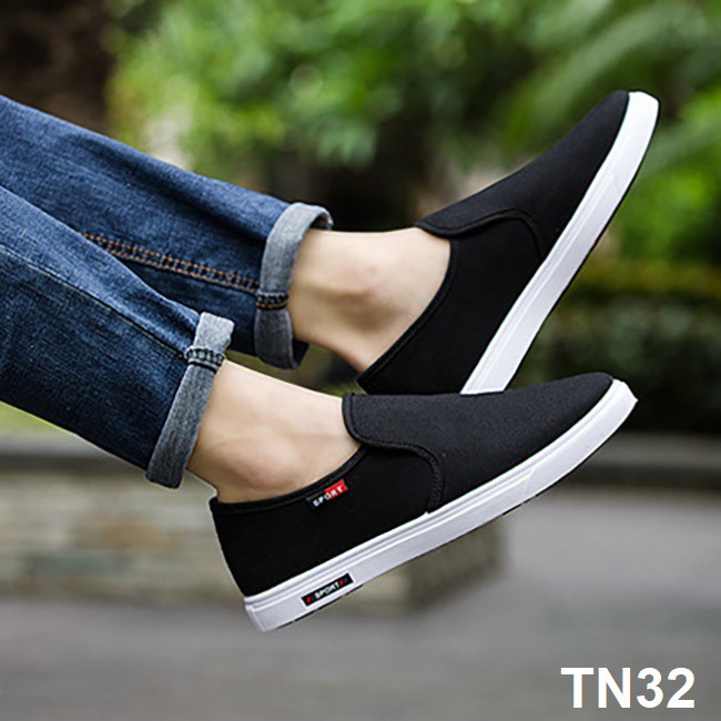 Giày Lười Vải Nam 💖 FREESHIP 💖 Giày Thể Thao Phong Cách Thời Trang Bền Đẹp Tặng Tất Khử Mùi | BigBuy360 - bigbuy360.vn