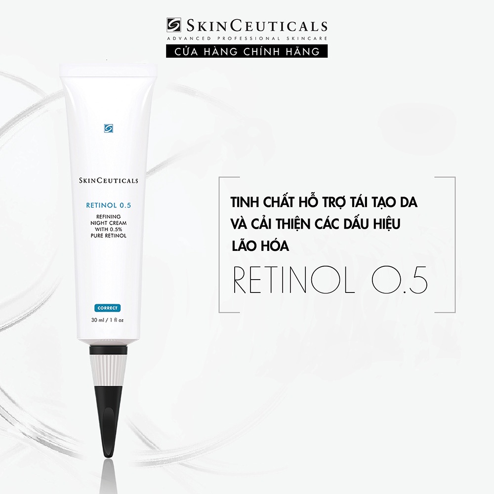 ​Skinceuticals Retinol 0.5 cải thiện các khuyết điểm sau mụn và các dấu hiệu lão hóa 30ml