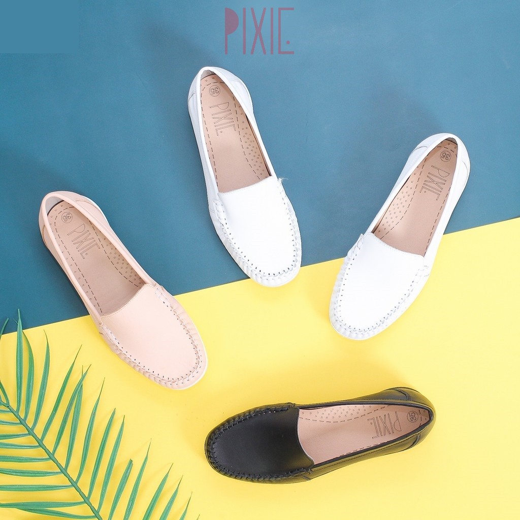 [THANH LÝ] Giày Mọi Moccasin Da Bò Thật Đế Cao Su Pixie X482 Xả Lỗ Vốn