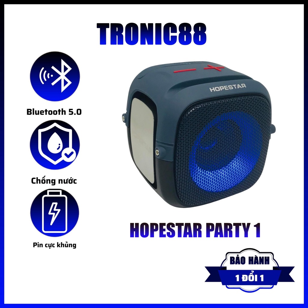 Loa Bluetooth Hopestar Party 1 Thiết Kế Hiện Đại, Đèn LED Nháy Cực Chất