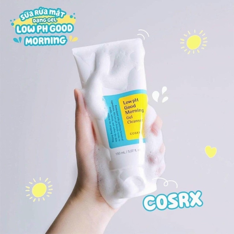 Gel rửa mặt Cosrx Good Morning 150ml/50ml chiết xuất trà xanh độ ph thấp