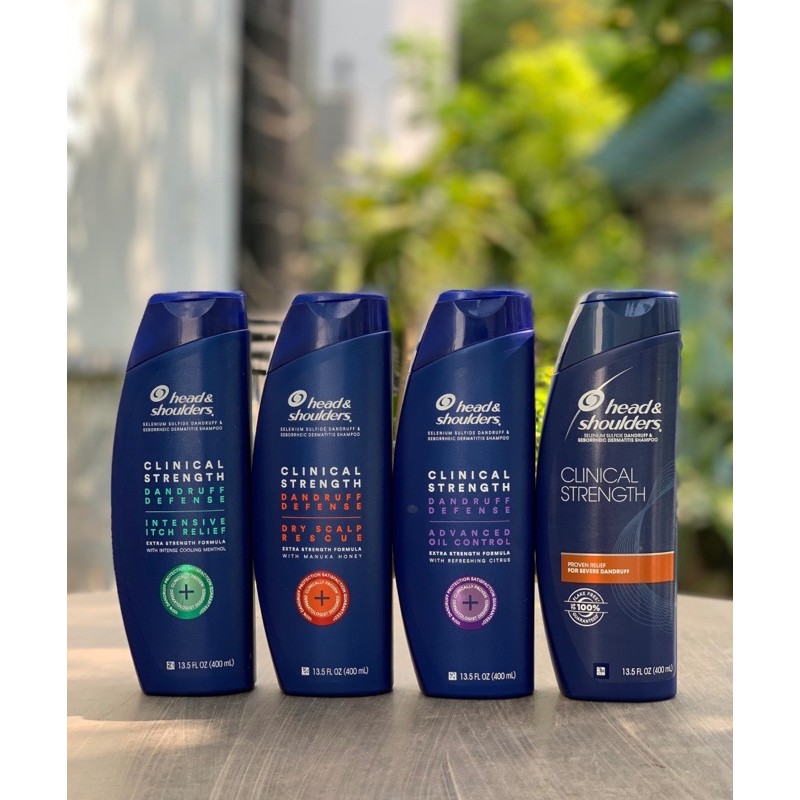 Dầu Gội và dầu xả Head & Shoulder Clinical Strength Shampoo 400ml Của Mỹ ĐỦ MÀU