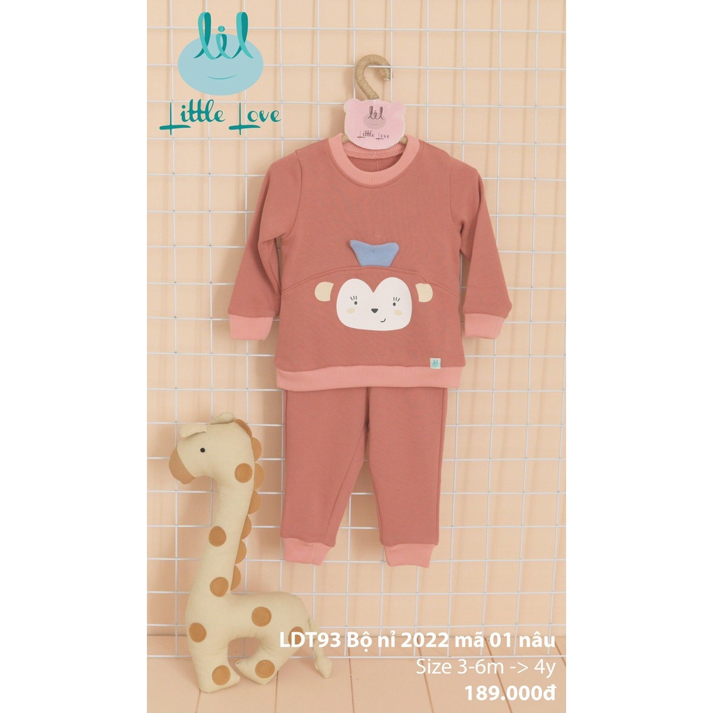 Bộ nỉ nhung dày ấm cho bé trai bé gái mẫu mới nhất 2022