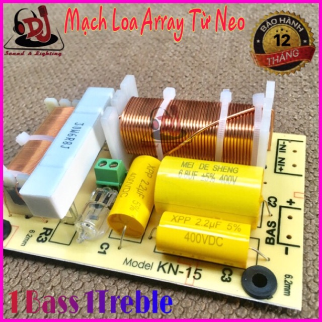 Mạch phân tần loa từ neo array loa full đơn KN 15 loa 1 bass 1 treb neo 01 cái, phân tần loa full đơn kn15