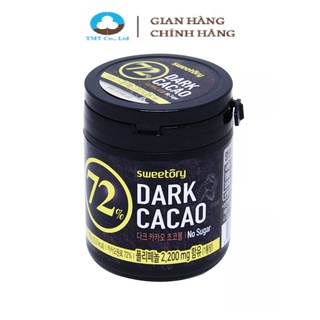Socola đen không đường Sweetory 72% cacao 100g/hũ