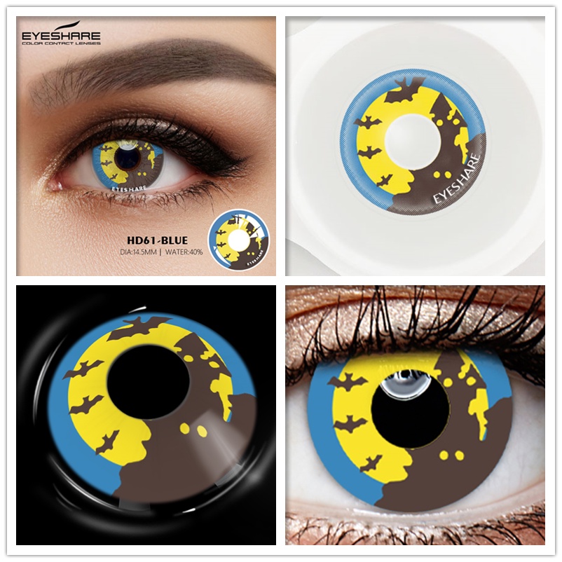Cặp kính áp tròng EYESHARE nhiều màu sắc tùy chọn dành cho hóa trang halloween