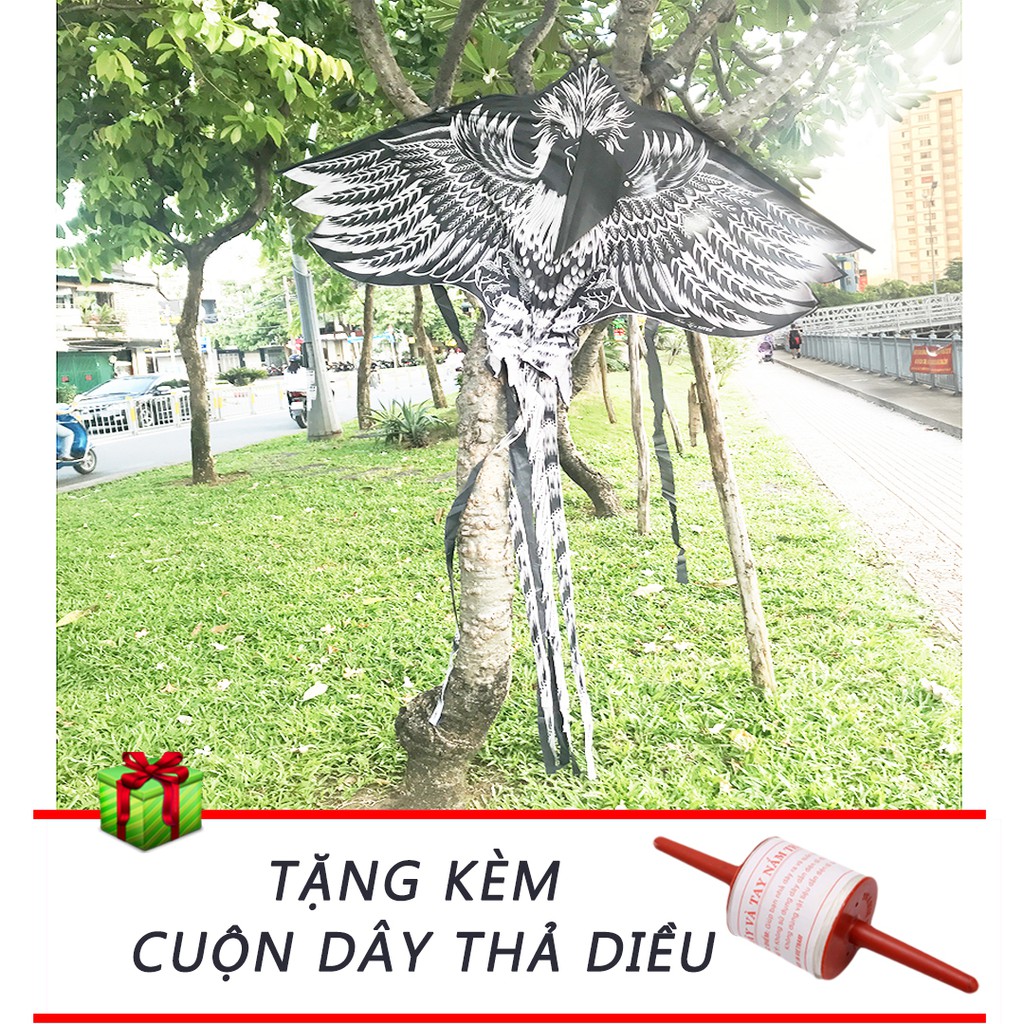 Diều Thả Hắc Điêu Dài 230cm Kèm Cuộn Dây