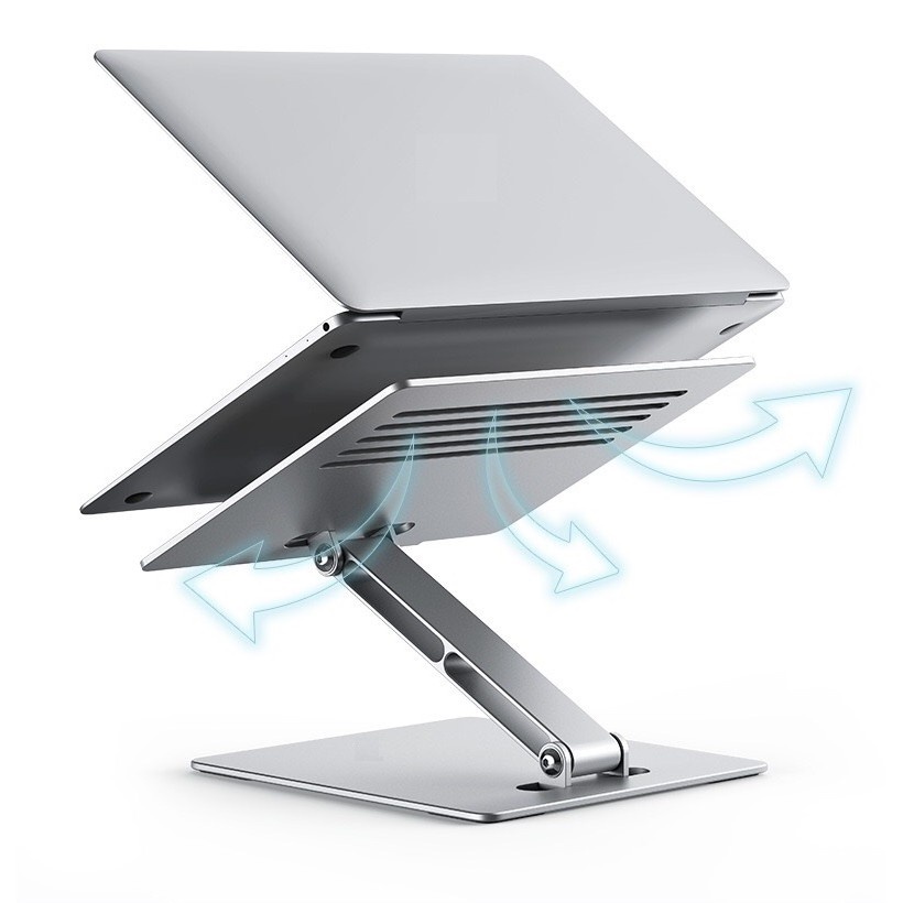 Giá đỡ Macbook Dell Ipad Surface thiết kế một chân nhôm hỗ trợ tản nhiệt cho laptop máy tính bảng P100