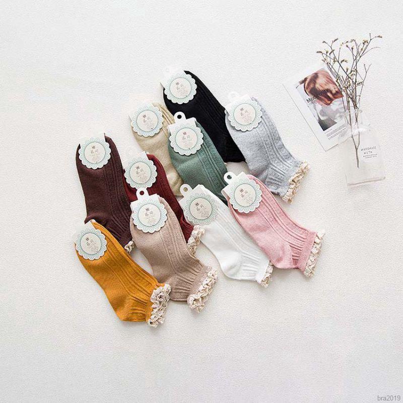 Women Casual Concise Solid Color Thread Lace Boat Sock Short Tube Socks