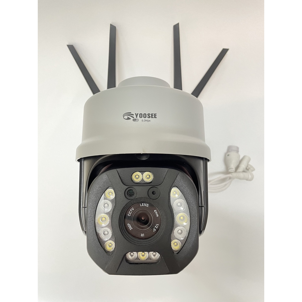 Camera wifi yoosee 4 râu 17 Led FULL HD 6.0Mpx Siêu nét chuyên dụng ngoài trời Xoay 360 BH 5 năm
