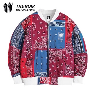 Áo khoác bomber họa tiết bandana unisex - bandana bomber - the noir