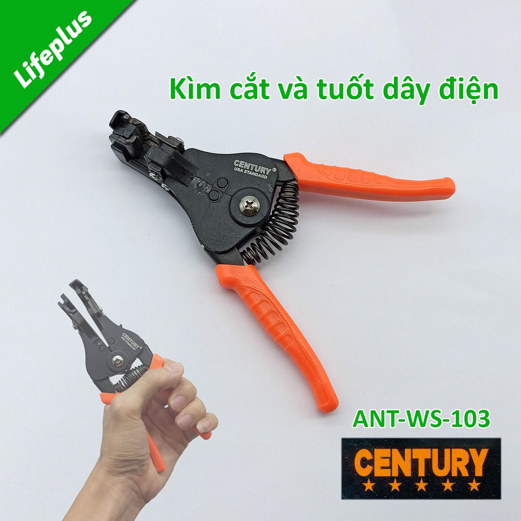 Kềm, kìm tuốt và cắt dây điện tự động Century