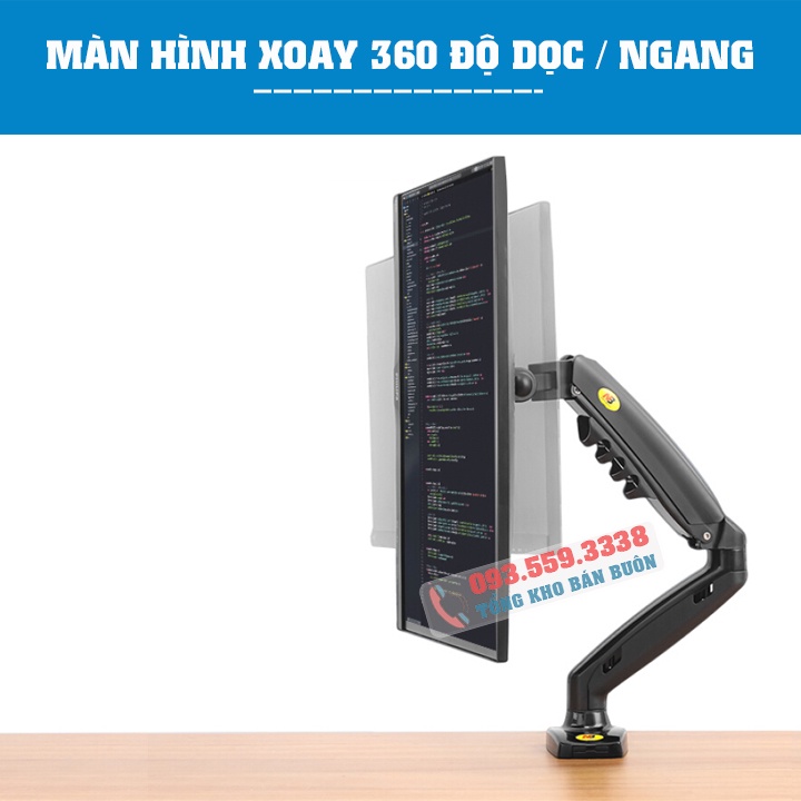 Giá Treo Màn Hình NB - F80 17 - 30 Inch / Tay Treo Màn Hình F80 - ErgoTek EZ1 17 - 32 Inch / Gắn Kẹp Thành Bàn