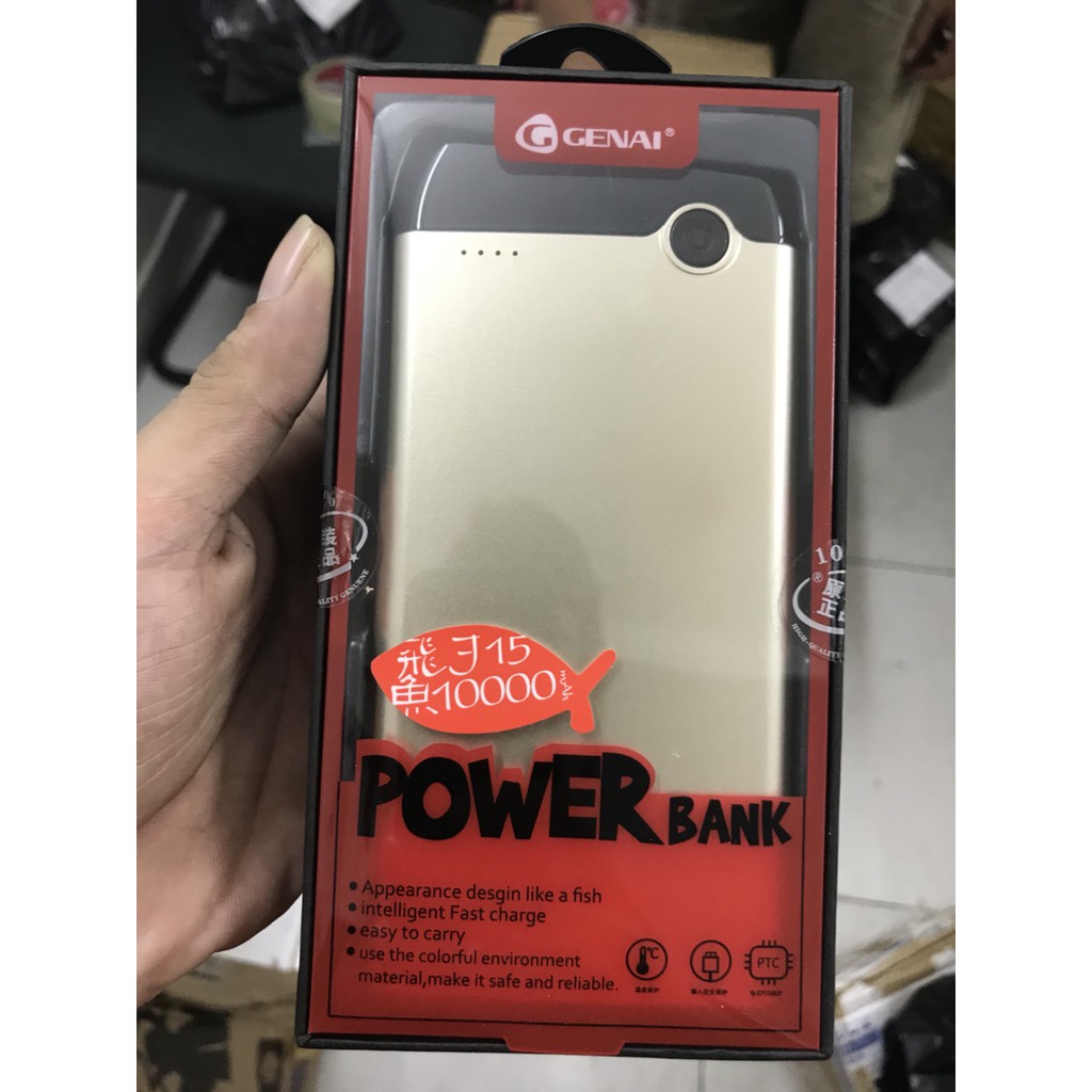 Pin sạc dự phòng GENAI J15 10.000mAh chính hãng