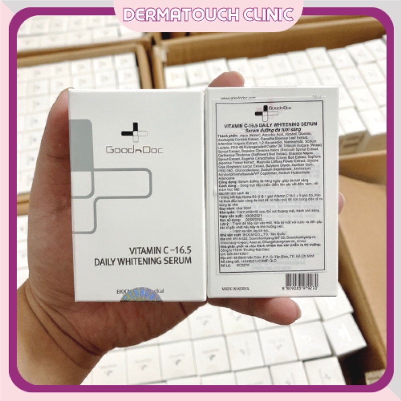 Serum Vitamin C Goodndoc dưỡng trắng da (30mL) - Dược mỹ phẩm Derma Touch