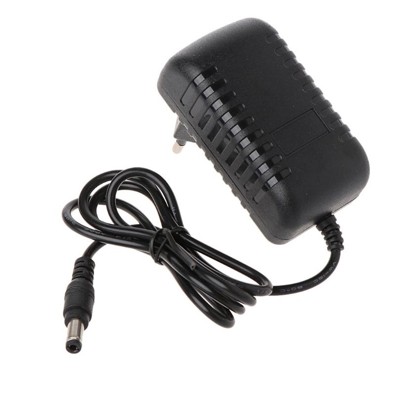 Củ sạc màu đen chuyển đổi 100-240V sang DC 6V 2A phích cắm EU