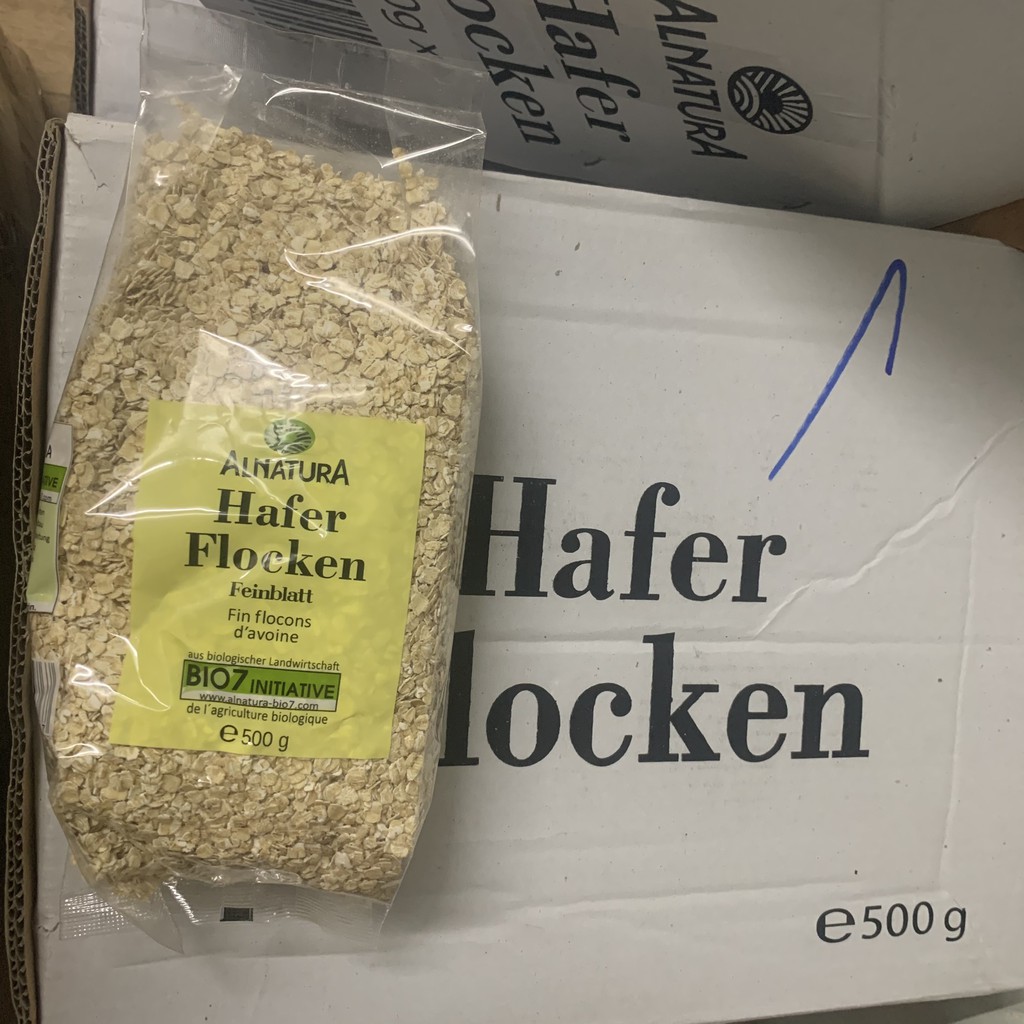 500g Yến mạch Đức Hafer Flocken cán dẹt/cán vỡ
