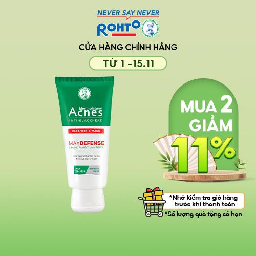 Kem rửa mặt & mặt nạ ngăn ngừa mụn đầu đen Acnes Anti-Blackhead Cleanser & Mask 100g