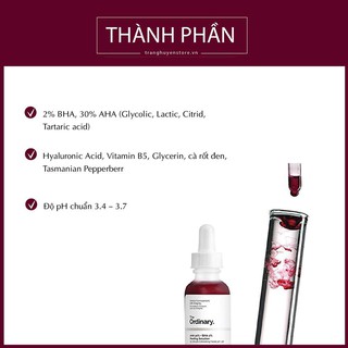 Tinh Chất The Ordinary AHA 30% + BHA 2% Peeling Solution
