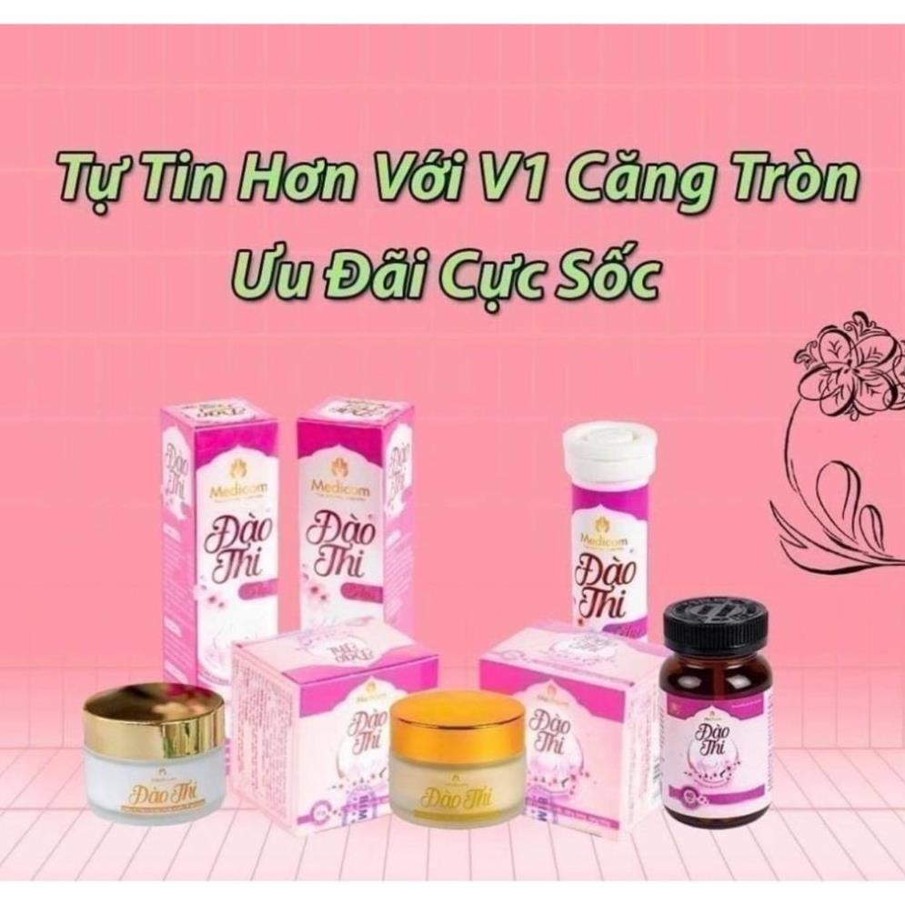 Viên uống nở ngực Đào Thi  tăng vòng 1 cực to - sủi + viên uống + kem bôi massage