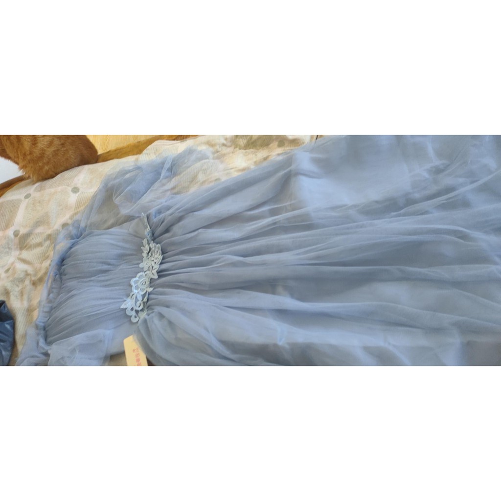♥️Đầm,Váy Ren Xếp Xanh XoèSize S->L