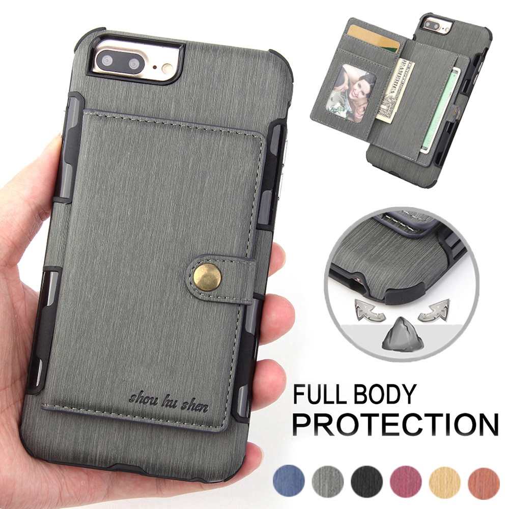 Ốp lưng da PU có ngăn đựng thẻ tiền IPhone 12 11 Pro Max Mini X XS Max XR 7 8 Plus SE2020 6 6s Plus