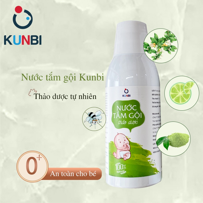 Nước tắm thảo dược cho bé sơ sinh Kunbi 250ml