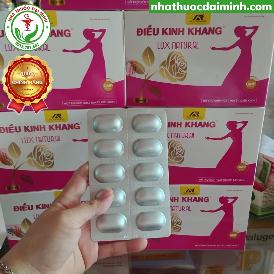 Điều Kinh Khang Lux Natural Hộp 30 Viên - Hỗ Trợ Điều Hòa Kinh Nguyệt