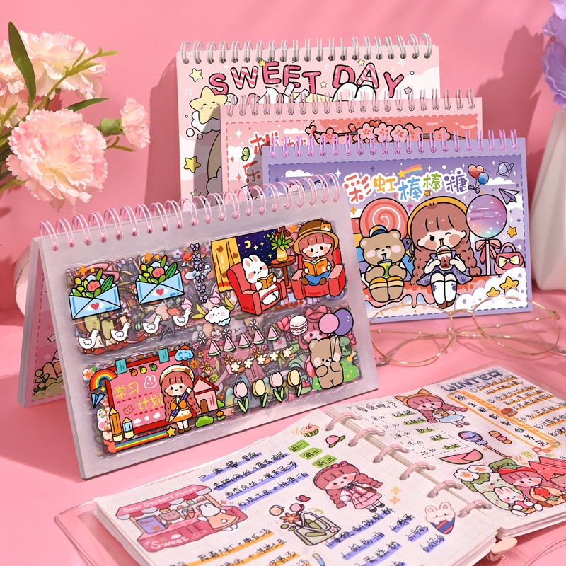 Set 50 Stickers  Sổ Sticker Hình Dán Trong Suốt  Sitker Cute Sticker Dán điện Thoại  Nhãn dán trẻ em