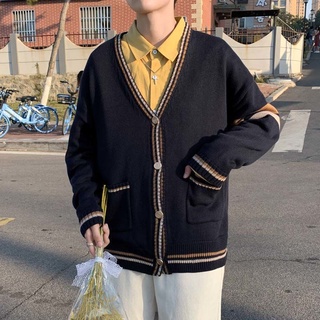 Áo len Cardigan viền kẻ