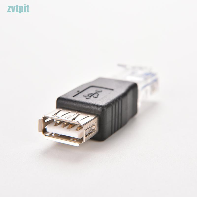 [ZVT] RJ45 Male to USB AF A Female Adapter Socket LAN  Ethernet Router Plug  PT
