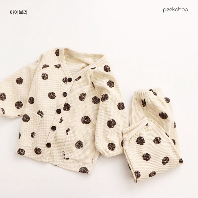 [PEEKABOO] Bộ Dài Tay Chấm Bi Thu Đông Cho Bé Mới Nhất 2021