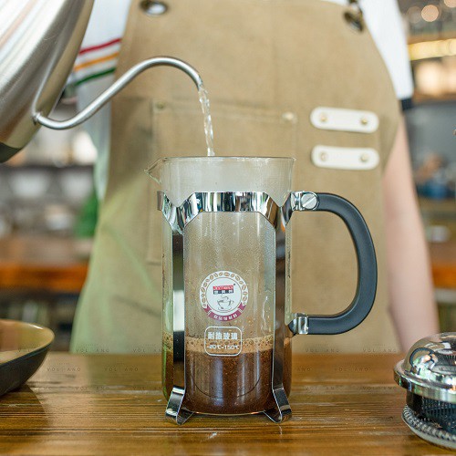 Bình pha French Press thuỷ tinh khung inox Jinmeilai