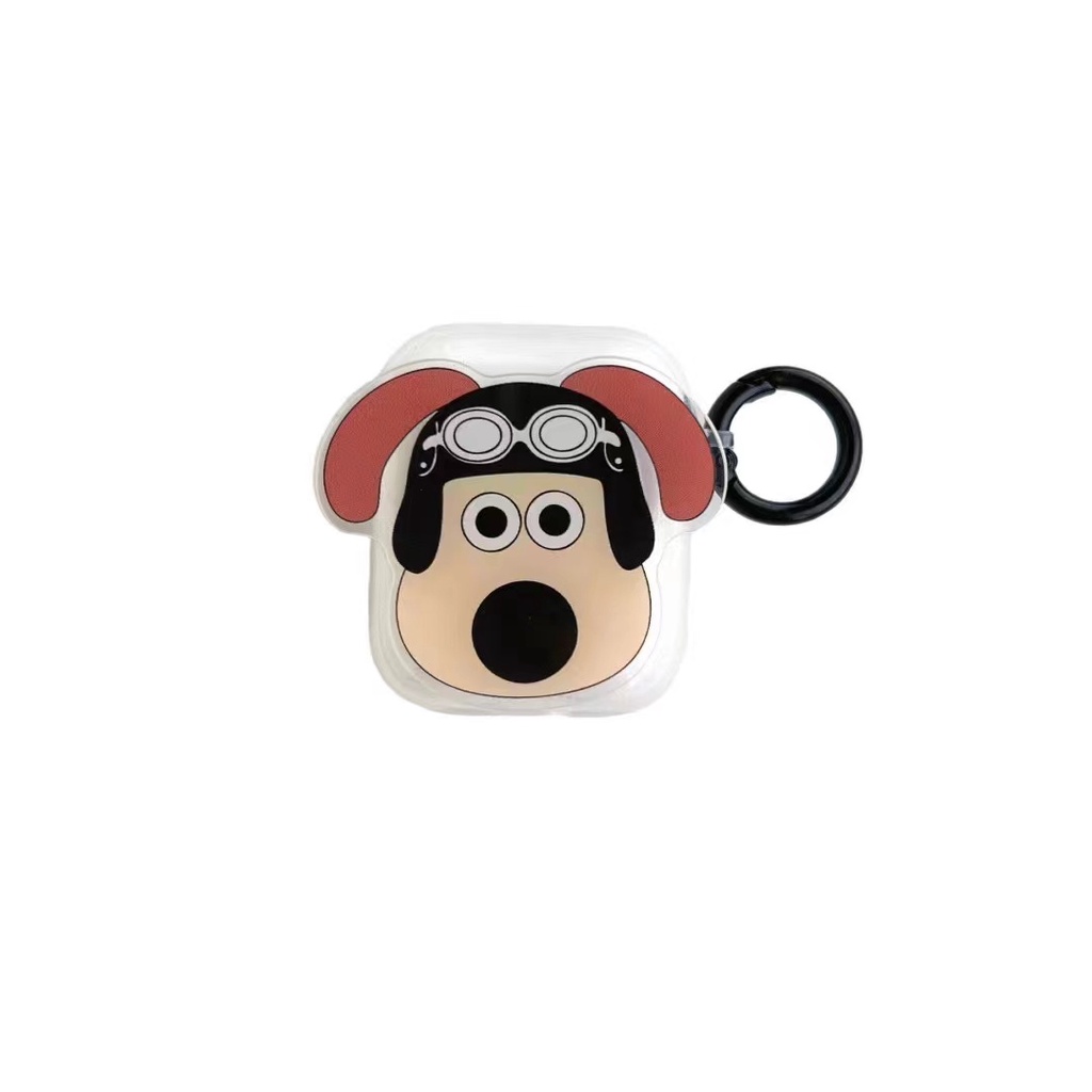 Vỏ Bảo Vệ Hộp Sạc Tai Nghe Bluetooth AirPods 1 2 pro 3 2021 gen3 Bằng Silicon Tpu Trong Suốt Họa Tiết Chú Chó Dễ Thương