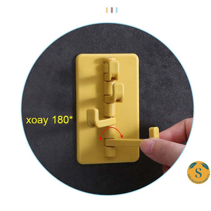 Móc Treo Đồ Dán Tường Đa Năng 4 Chấu Hình Cây Thông - Treo Chìa Khóa, Vật Dụng, [MÓC 4 CHẤU CÂY THÔNG]