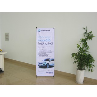 In Standee 0.8x1.8m - Chất liệu Bạt Hiflex - Đóng Khoen