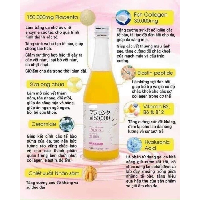 Tinh chất nhau thai cừu fracora placenta 480ml