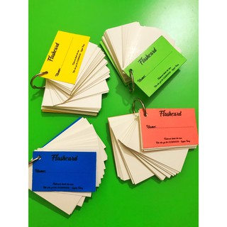 Flashcard Trắng bìa màu 25K/2 tệp mỗi tệp 50 tờ
