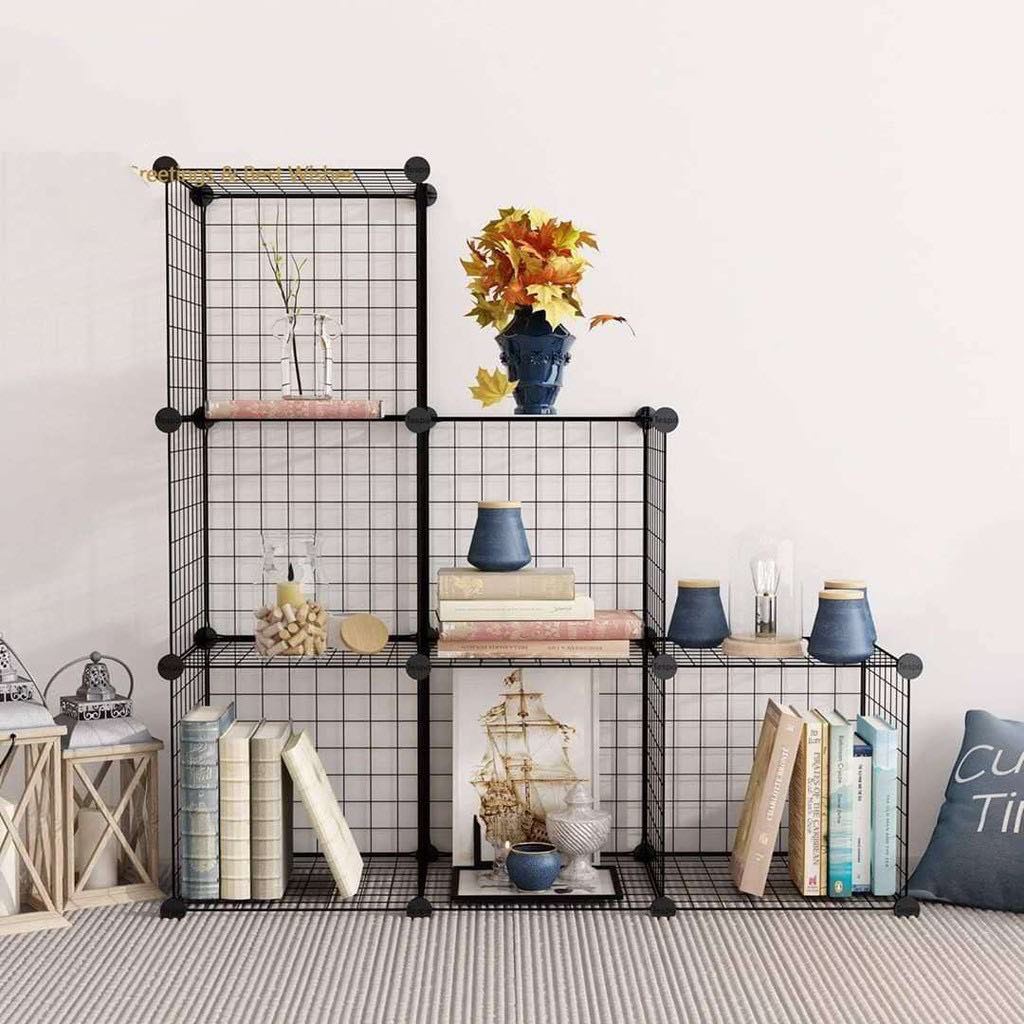 Tấm Lưới Thép Lắp Ghép Đa Năng Decor Nhà Cửa,Tủ Sách,Tủ Quần Áo...-Tặng Chốt