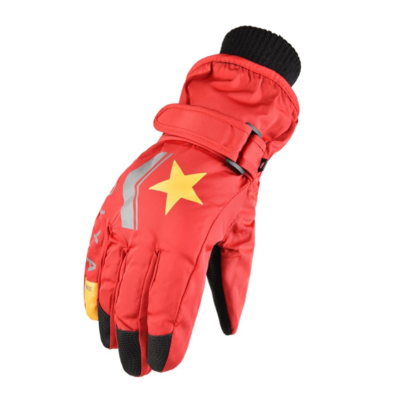 Găng Tay Trượt Tuyết Dày Dặn Ấm Áp Chống Gió Chống Thấm Nước Cho Bé