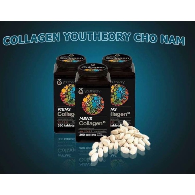 [Hàng Mỹ Bao Check] Collagen men 390 viên - Youtheory, Collagen for Men