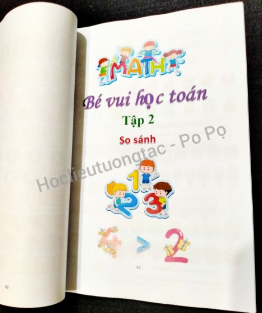 Combo 3 tập BÉ VUI HỌC TOÁN| Tập đếm | So sánh | Điền số còn thiếu (ko ép plastic)