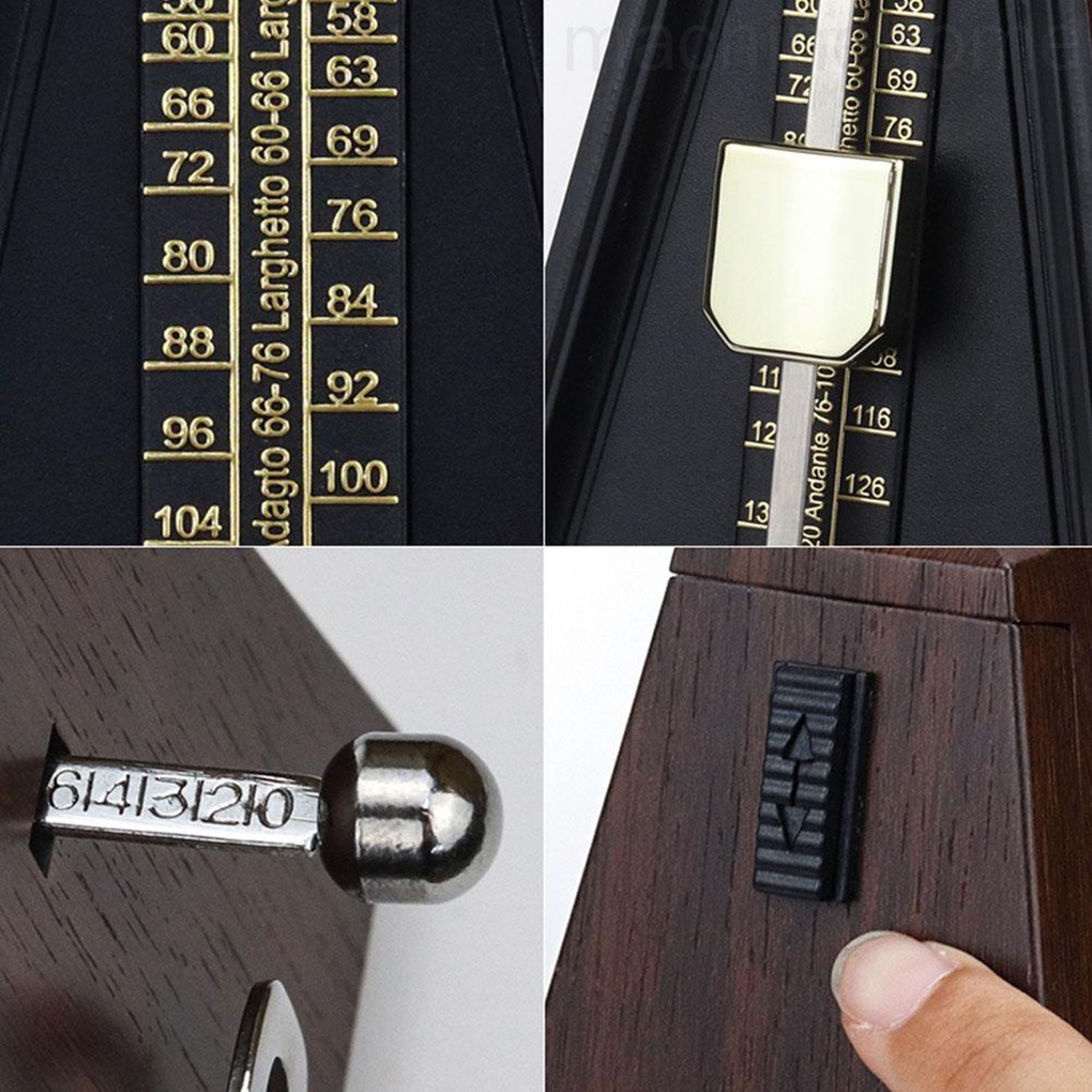 Máy đếm nhịp kiểu tháp chuông đàn guitar piano violin có con lắc cơ học chuyên dụng