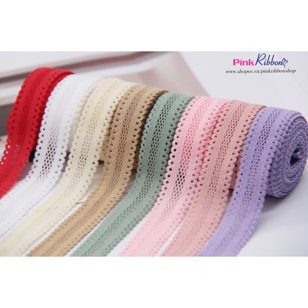 SET 2M - Thun băng đô ren lưới 1.7cm làm băng đô trẻ em