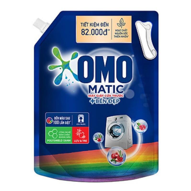 Nước Giặt Omo Matic Bền Đẹp Cửa Trước 3,7kg Lựu Tre/ Hoa Oải Hương