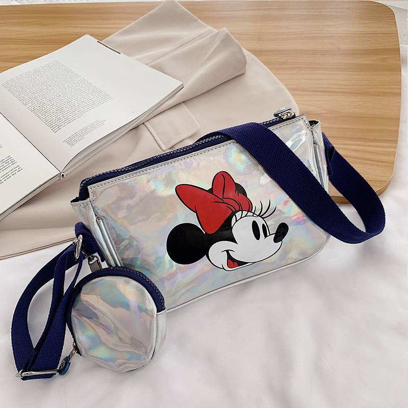 Mickey Mouse Sling Túi Hàn Quốc Túi Messenger Chống Nước 2 Trong 1 Túi Đeo Chéo Thời Trang Túi Đeo Vai Đơn