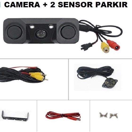 _☋ Camera Lùi Xe 2 Bóng LED + 2 Mắt Cảm Biến Đỗ Xe 3 Trong 1 ★★★ Vjp | BigBuy360 - bigbuy360.vn