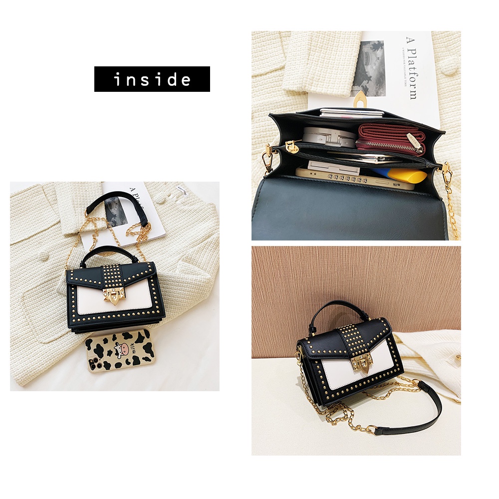 Túi xách nữ đẹp đeo chéo độc đáo phong hàn quốc cao cấp sang trọng dáng vuông thời trang hai ngăn đi tiệc